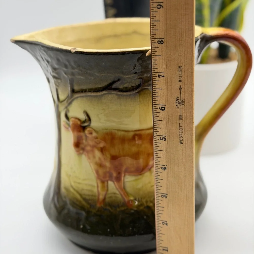 Antique Roseville Cow Pitcher Early 1900s 7.5